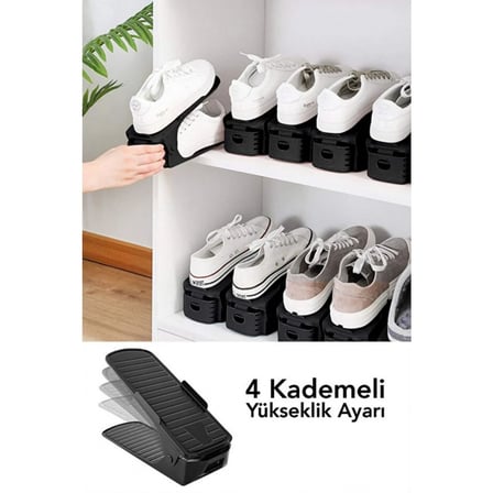 Piev 6 Lı Ayakkabı Rampası Ve 38-44 Numara Uyumlu Yaylı Ayyakkabı Kalıbı İkili Set