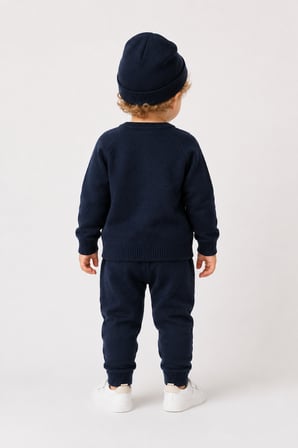 Unisex Triko Saç Örgülü Alt Üst Bere 3'lü Takım 22108