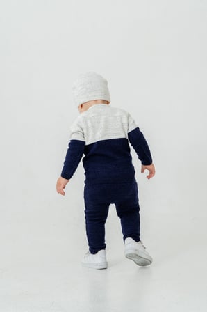 Çocuk Teddy Bear Detay Kazak Pantolon Bere Triko Kışlık Takım 22113