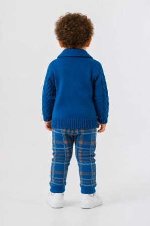 Erkek Bebek Triko Hırka Pantolon Kışlık Takım 23110