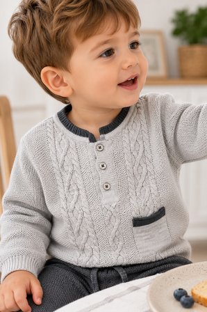 Erkek Bebek Triko Kazak Pantolon Takım 23124