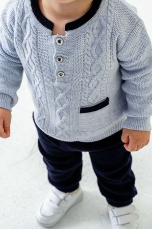 Erkek Bebek Triko Kazak Pantolon Takım 23124