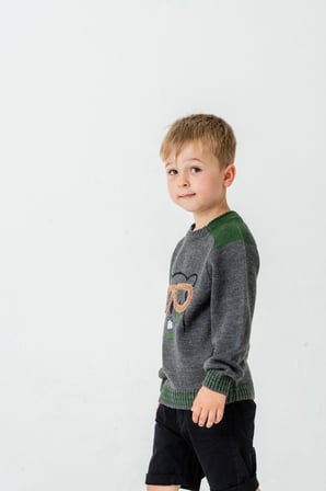 Erkek Çocuk Handsome Detaylı Kışlık Triko Kazak 23204