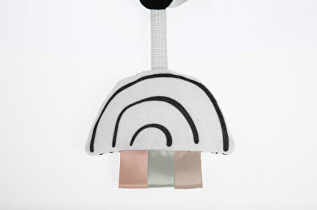 Tiny Love Peluş Panda Puset Oyuncağı Black White