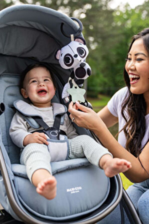 Tiny Love Peluş Panda Puset Oyuncağı Black White