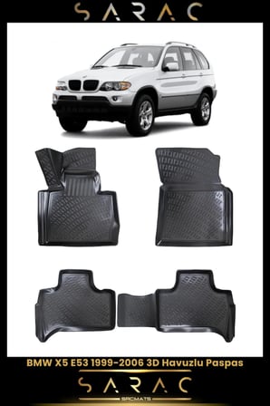 Bmw X5 E53 2003 Model Araca Özel 3d Havuzlu Paspas