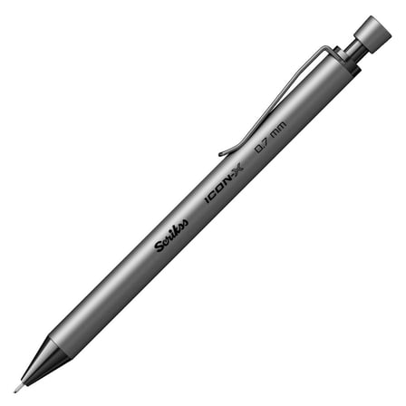 Scrikss Versatil Kalem (Mekanik Kurşun Kalem) İcon-X Metal 0.7 Mm Siyah (12 Li Paket)