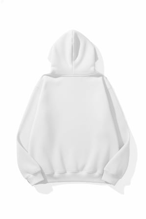 Unisex Yumuşak Dokulu İstiridye Baskılı Tasarım Oversize 3 İplik Hoodie Sweatshirt
