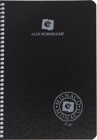 Alex Schoeller Spiralli Plastik Kapak Kareli Dft A5 80 Yaprak Alx-182 (5 Li Paket)