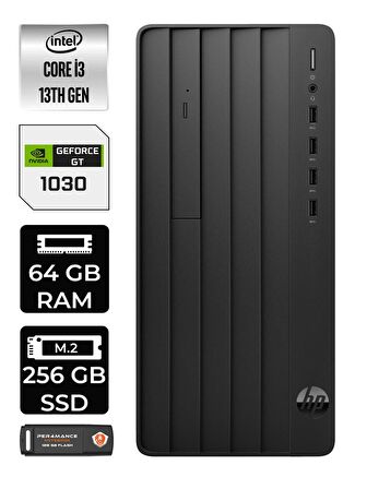 HP PRO TOWER 290 G9 i3 13100 64GB RAM 256GB SSD GT1030/4GB W11HOME 8T2X0ES MASAÜSTÜ PC & PER4 BELLEK