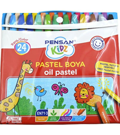 Kidz Pastel Boya Çantalı 24 Renk Pastel Boya