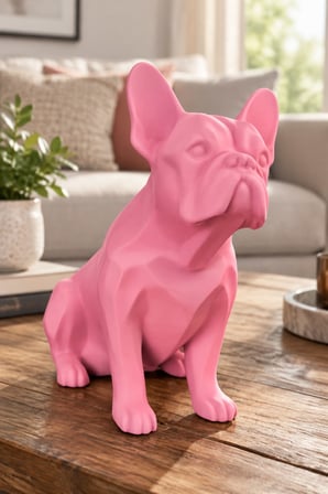 Fransız Bulldog Figürlü Dekoratif Biblo - 19cm
