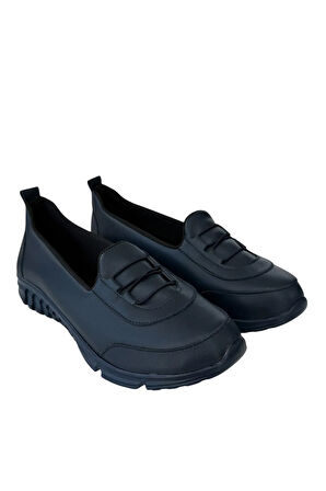 Ortopedik Kadın Yürüyüş Ayakkabısı LACİVERT