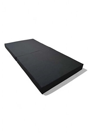 Bebek Yatağı-Katlanır Bebek Yatağı-Beşik Yatağı 60x120 7 cm Kalınlık -Antrasit Keten