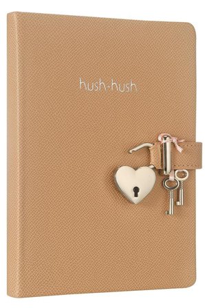 Victoria's Journals Kilitli Not Defteri 13X18 Cm Hush 160 Yaprak Çizgili Bej 216883