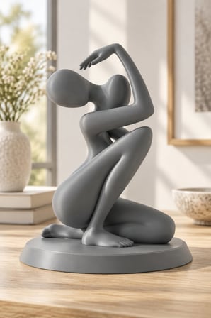 Zarif Soyut Silüet Figürlü Dekoratif Biblo