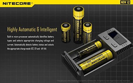 Nitecore i2 Digital LCD Akıllı Devre Şarj Cihazı li-ion IMR Nicd 