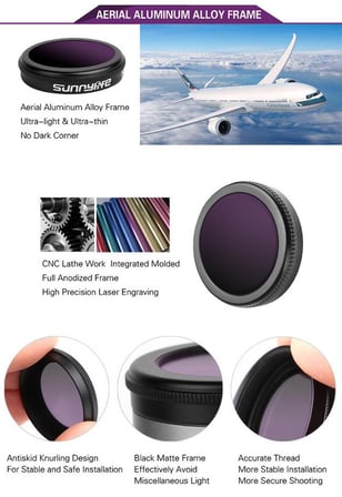 DJI Mavic 2 Zoom Kamera Lens Filtre ND32PL Nötr Yoğunluk Polarize