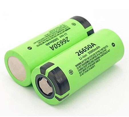 26650 5000mAh 20A 5C 3.7V NCR26650A Li-on Şarjlı Pil 1200 Cycle 