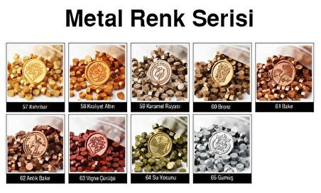 Mühür Mumu 50 Davetiye İçin 150 Boncuk Model: 57 Kehribar