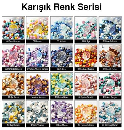 Mühür Mumu 50 Davetiye İçin 150 Boncuk Model: 01 Tüm Renkler