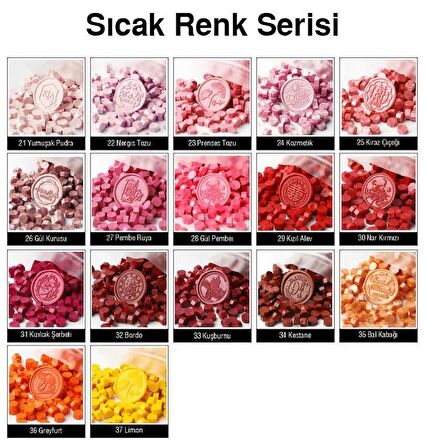 Mühür Mumu 50 Davetiye İçin 150 Boncuk Model: 21 Yumuşak Pudra