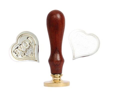 Mektup Damga Mühürü Love Kalp + 30 Mühür Mumu + Eritme Kaşığı