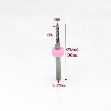 Tungsten Karbür PCB Kesme CNC Freze Ahşap İşleme 0.8mm 10 Adet 