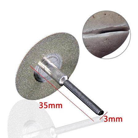 Dremel ve Döner Cihazlar için 40mm Dairesel Kesme Aşındırıcı Elmas Disk   