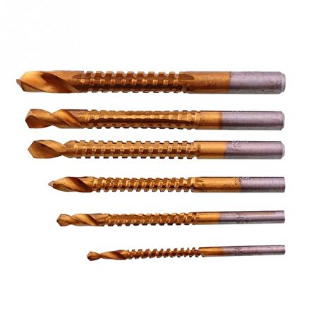 Titanyum Kaplı HSS Havşa Matkap Ucu 4/5/6/7/8mm 6 lı Set