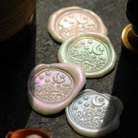 Mühür Mumu 50 Davetiye İçin 150 Boncuk Model 106 Sedef Yeşil