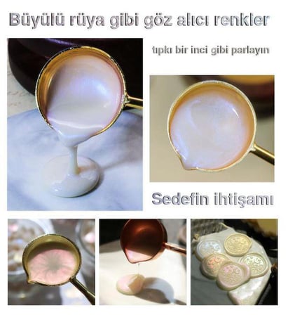 Mühür Mumu 50 Davetiye İçin 150 Boncuk Model 104 Sedef Sarı