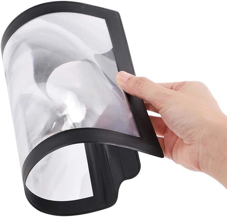 3X Büyüteç A4 Boyutu 30x19,5cm Esnek PVC Plastik Tam Sayfa Okuma