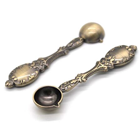 Döküm Metal Mum Mühürü Eritme Kaşığı Eskitme Retro Prinç