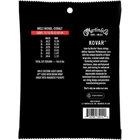 Martin Co MK12 Kovar Light (12-54) Akustik Gitar Teli