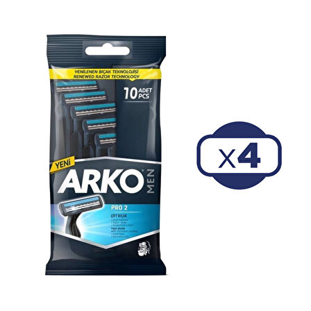 Arko Men Tek Bıçaklı 10 lu Tıraş Bıçağı x 4 Paket