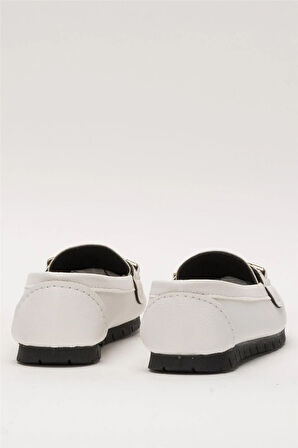 Kadın Hafif Taban Günlük Rahat Babet BEYAZ