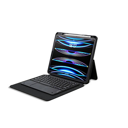 iPad Pro 13 2025 M5 Border Keyboard Bluetooh Bağlantılı Standlı Klavyeli Tablet Kılıfı
