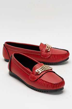 Kadın Hafif Taban Günlük Rahat Babet KIRMIZI