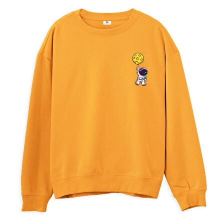 Astro-1 Baskılı Sweatshirt-Portakal