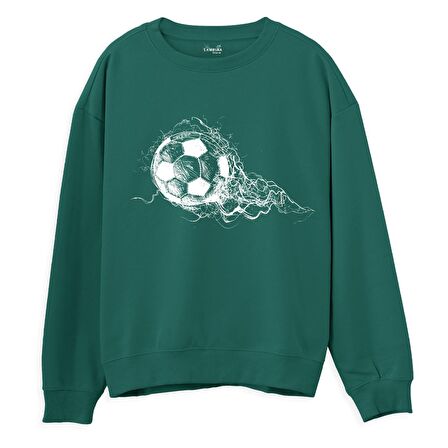 Goal  Baskılı Yeşil Sweatshirt