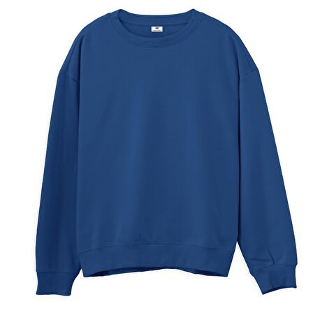 I’Ve got Tıcket Sırt Baskılı Sweatshirt-Royal Mavi
