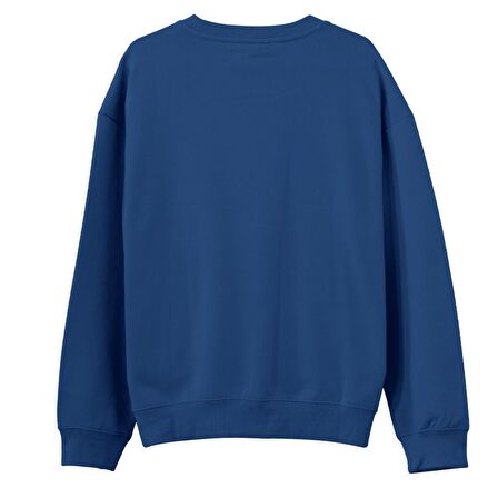 Nautical Craftsman Baskılı Sweatshirt-Royal Mavi