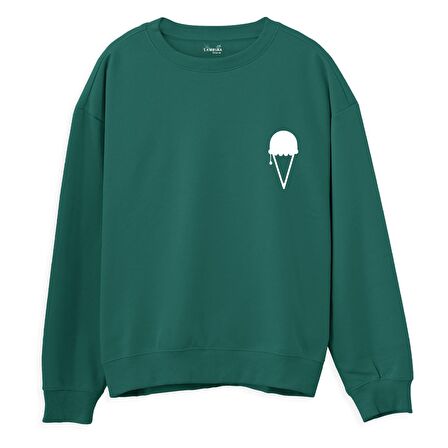 Object  Baskılı Yeşil Sweatshirt
