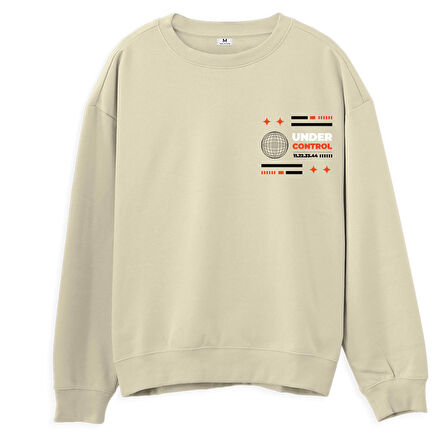 Under Control  Baskılı Krem Sweatshirt