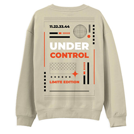 Under Control  Baskılı Krem Sweatshirt