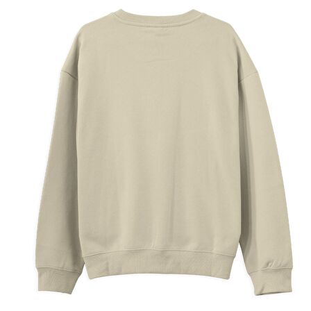 Volleyball2  Baskılı Krem Sweatshirt