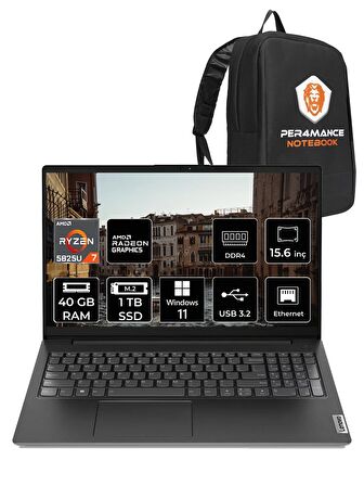 Lenovo V15 G3 Amd R7 5825U 40GB 1TB SSD 15.6" FHD W11HOME 82TV004MTX & PER4 ÇANTA