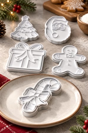 Noel Figürlü Kurabiye Kalıpları 5 Parçalı Set