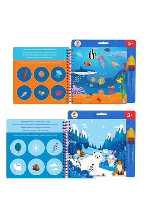 Lino Boyama Kitabı Aqua Magic Book Hayvanlar Sihirli Tfl-1008